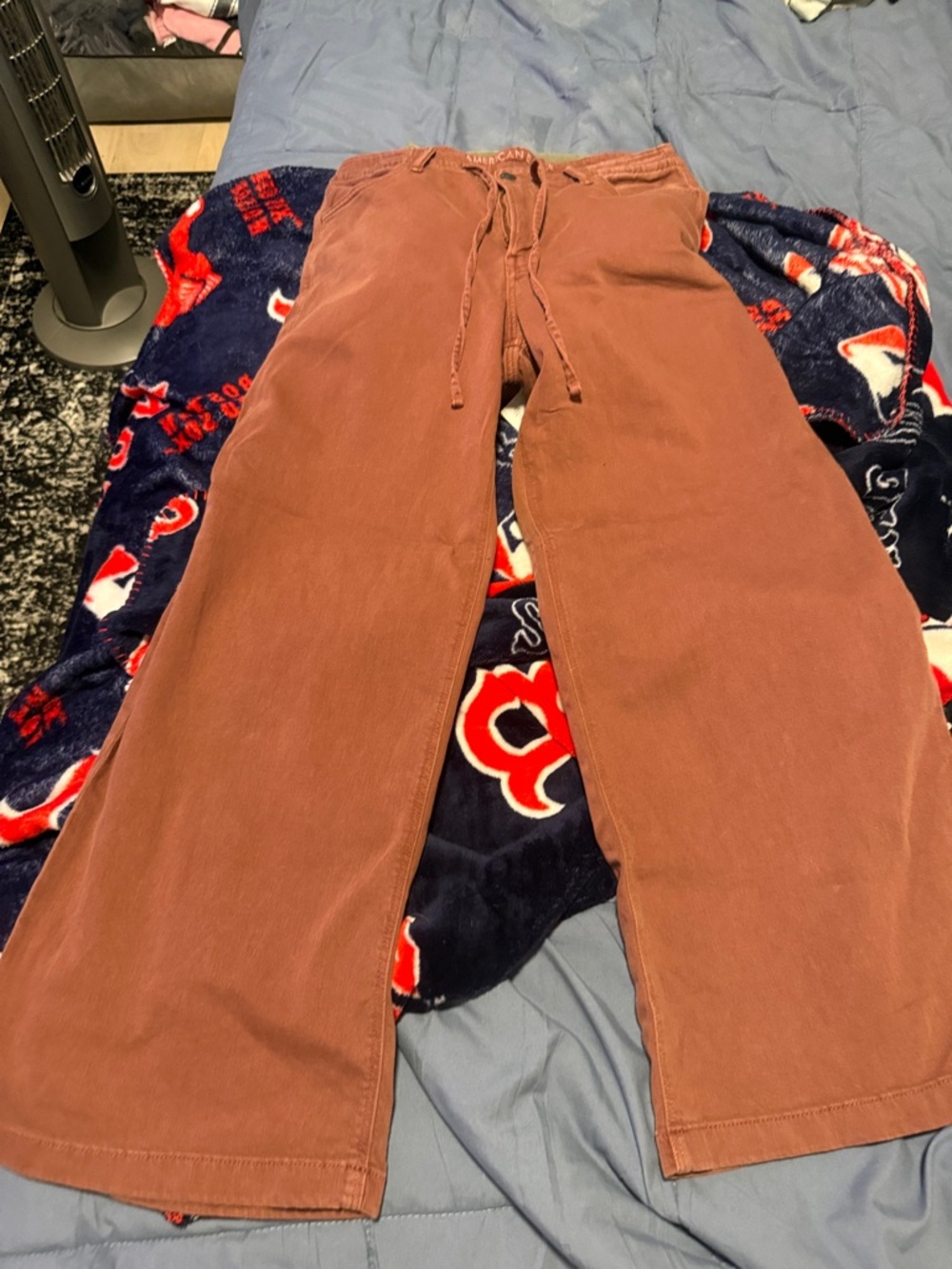 American Eagle Outfitters dreamy drape low rise Tan Drawstring/button Pants